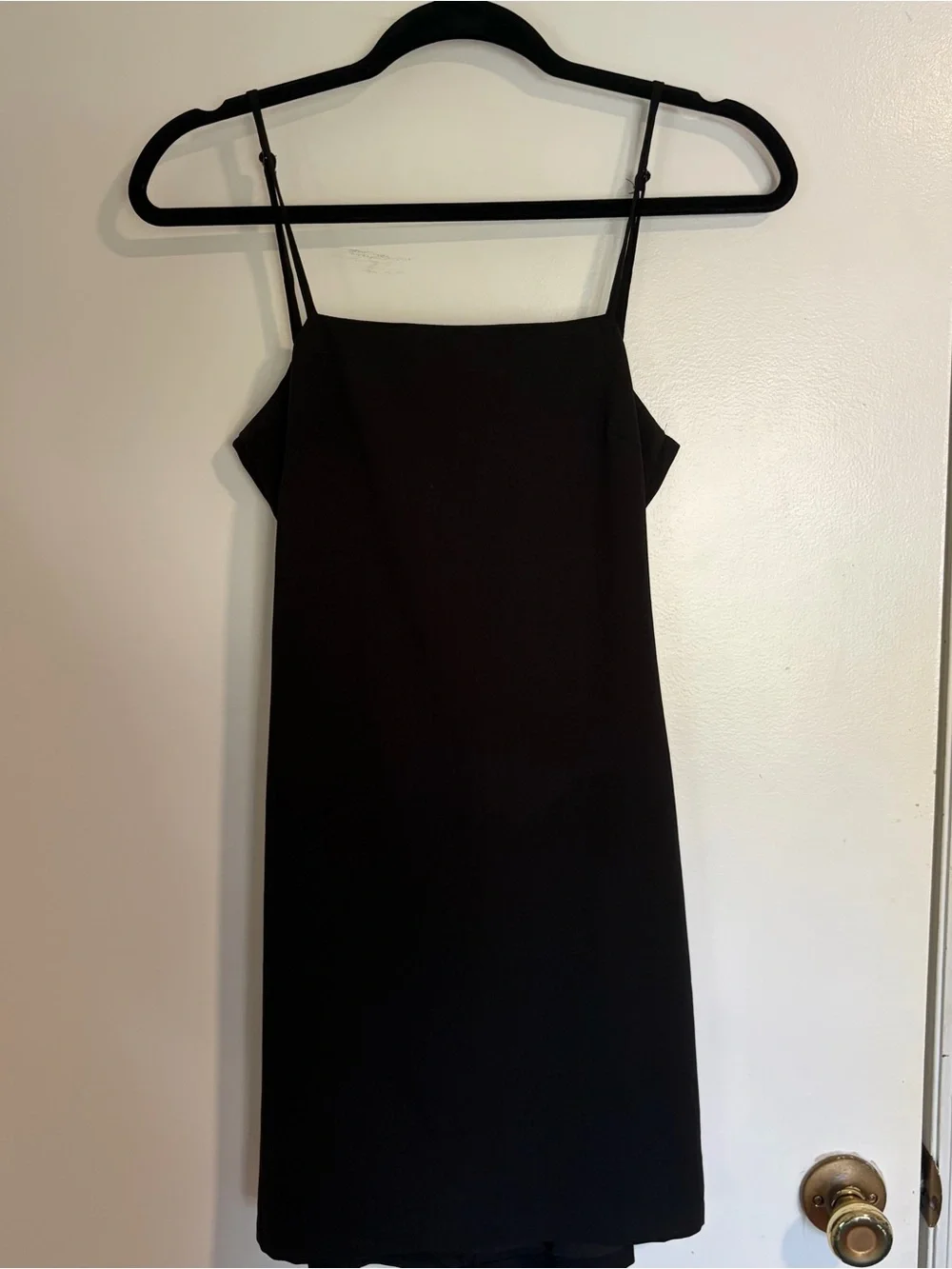 Lulu's Black Mini Dress with Tie Bow on Back